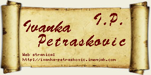 Ivanka Petrašković vizit kartica